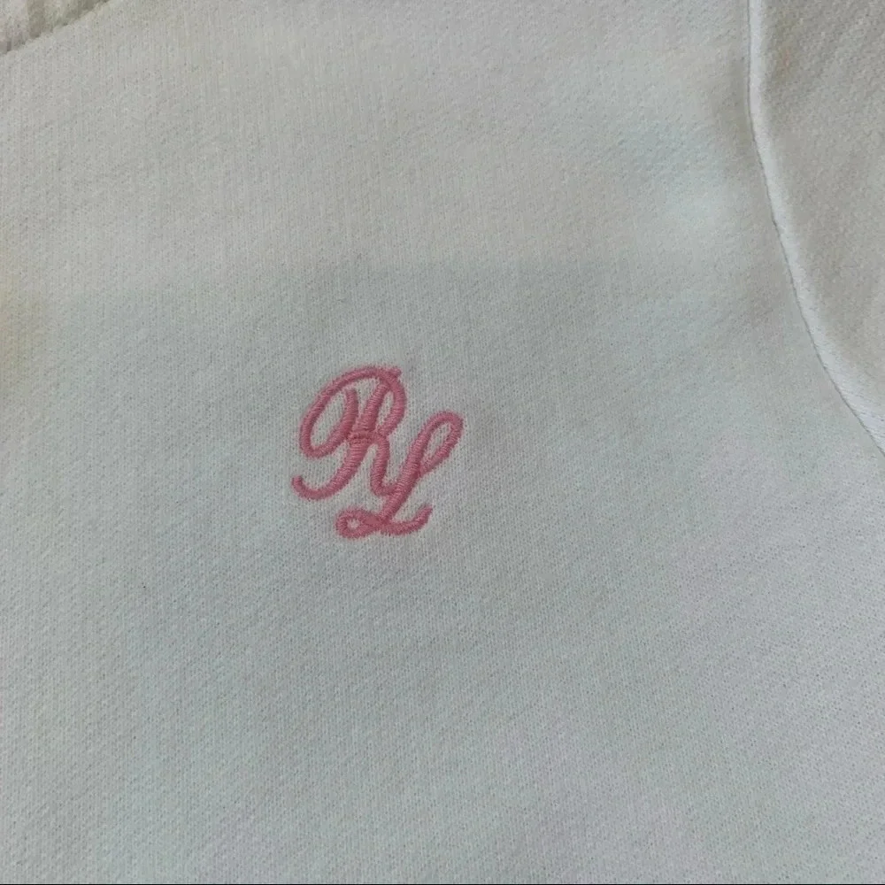 Polo Ralph‎ Lauren Girls Swim Coverup Medium White Hood 100% Cotton Logo